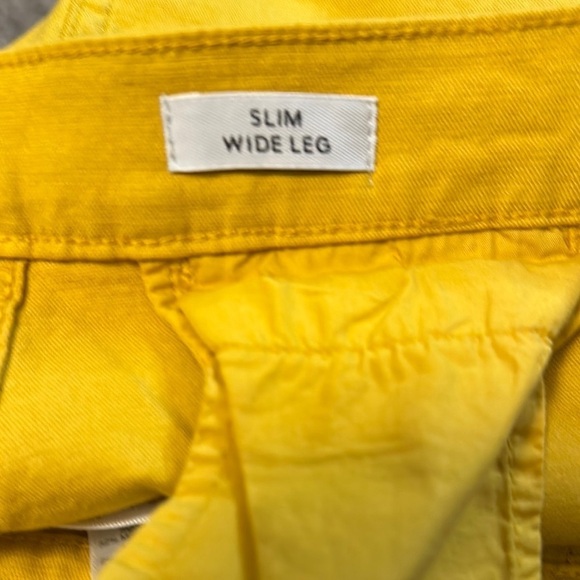 NWOT; J. Crew Mustard Slim Wide Leg Pants; Stylish! - Picture 4 of 5